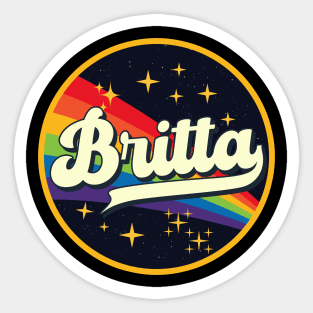 Britta // Rainbow In Space Vintage Style Sticker